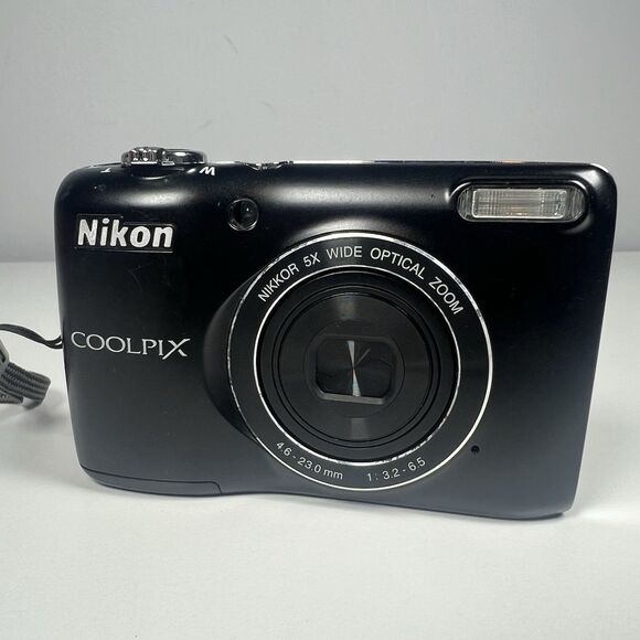 Nikon Coolpix L26 16.1MP Compact Digital Camera Black Tested Working W/ 8GB Card - Picture 7 of 9